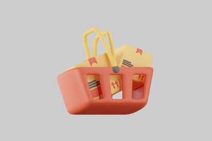 Preview: Basket with shipping boxes