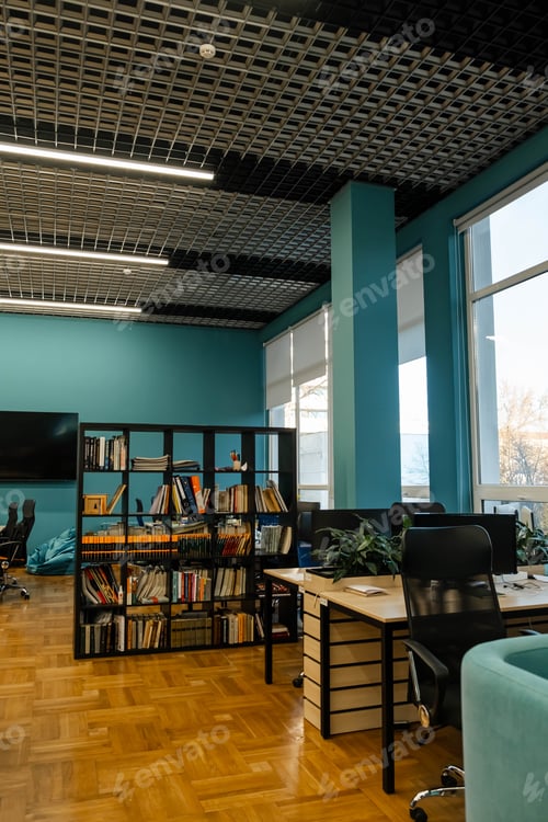 Preview: Modern office space with waiting room, board room. Modern office