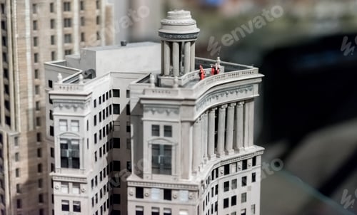 Preview: Miniature Chicago Downtown Buildings And Skyscrapers Installation
