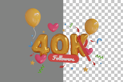 Preview: 40K Follower 3D Icon