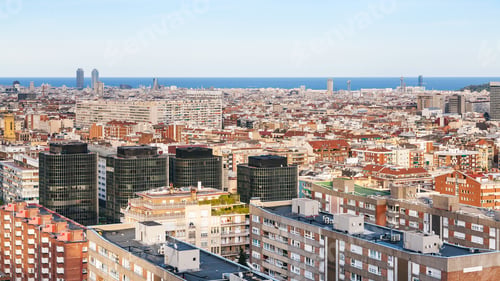 Preview: apartment houses in Barcelona city