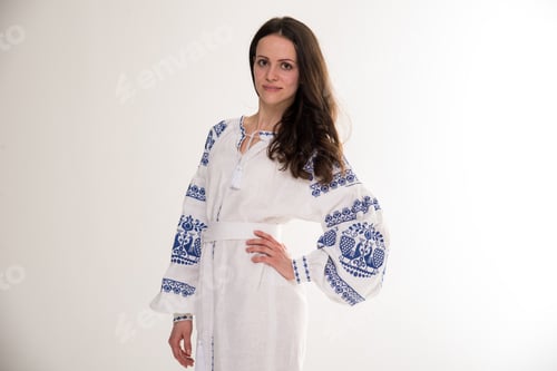 Preview: The Girl In National Costume. Ukrainian Embroidery