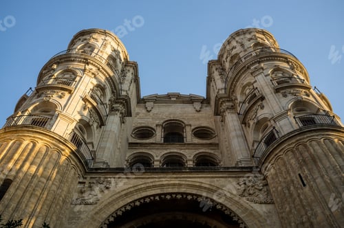 Preview: Low angle view of cathedral, Malaga, Spain