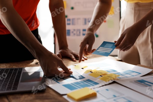 Preview: Programmers developing app UX Various application systems in the phone function