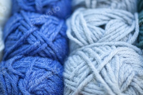 Preview: skeins of yarn close-up, background