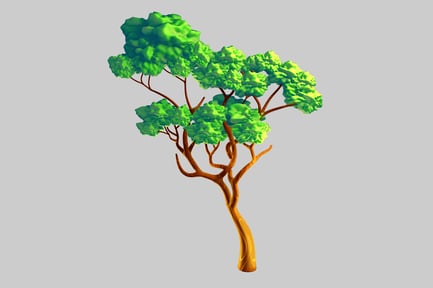 Preview: Cartoon summer tree