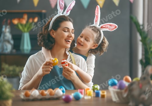 Preview: family preparing for Easter