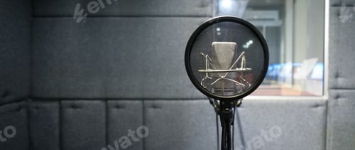 Preview: Studio microphone with shock mount and pop filter