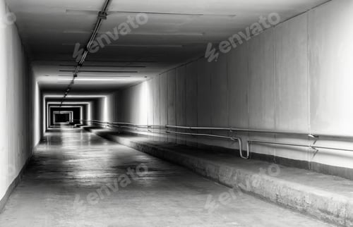 Preview: Empty tunnel at night