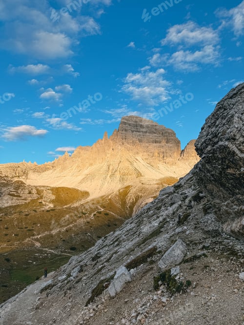 Preview: imposing landscape of the hiking of tre cime di lavaredo