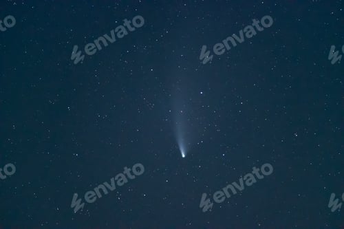 Preview: Comet c/2020 F3 Neowise at deep night sky.