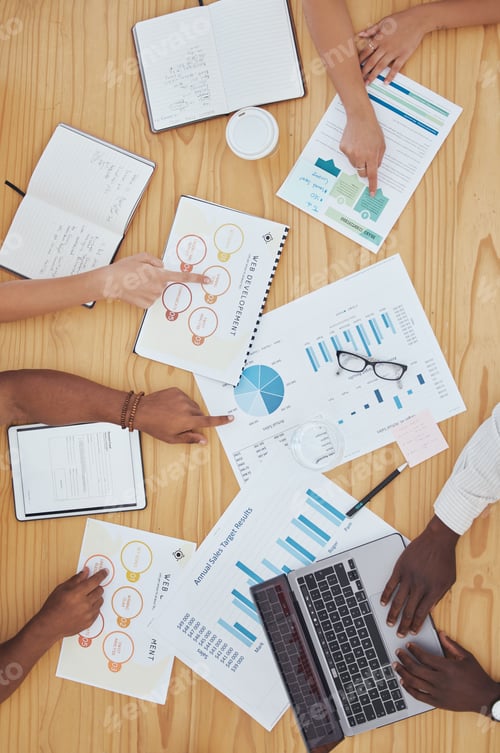 Preview: Business Planning Meeting at Desk Top View