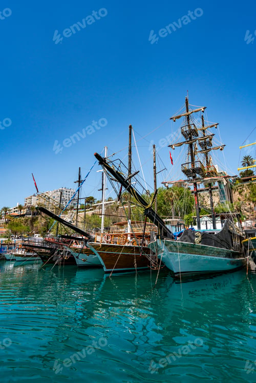 Preview: Kaleici Marina, Antalya. Pleasure Boats In The Harbor Of Antalya