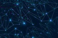 Preview: Connecting lines on a blue background illustration