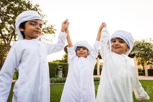 Preview: Group of middle eastern kids in Dubai