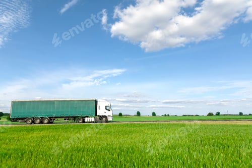 Preview: transportation truck on the road