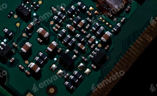 Preview: Close-up view of the electronic circuit board