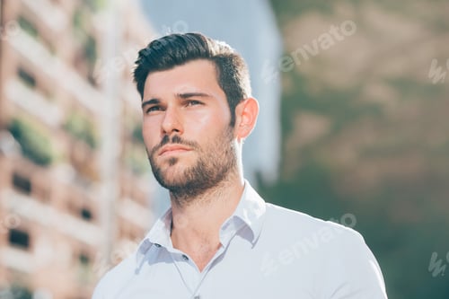 Preview: young businessmen outdoor