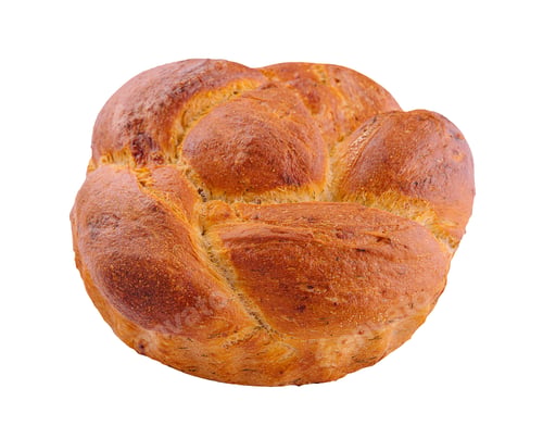 Preview: Bread round shape isolated on white background