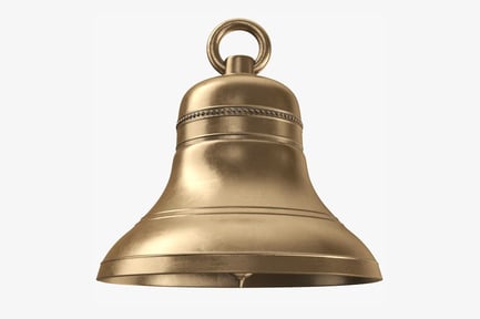 Preview: Vintage Brass Bell with Textured Finish