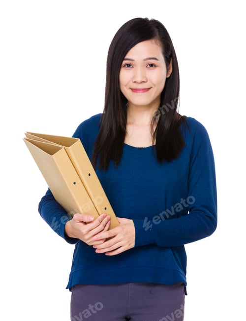Preview: Woman hold with folder