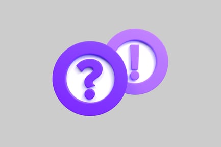 Preview: Question and answer purple icon