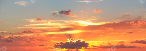 Preview: Beautiful colored cloudy evening sky. Abstract sky background.