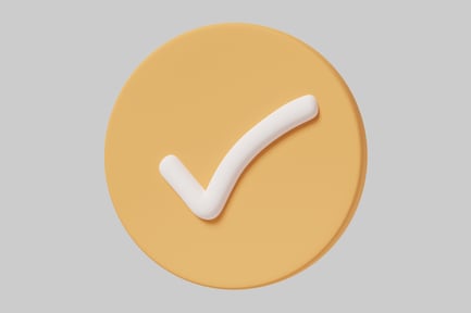 Preview: Yellow circle with white checkmark