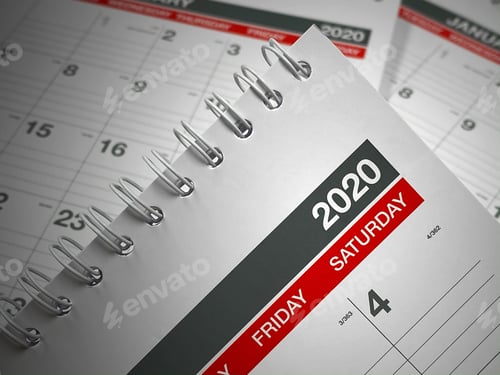 Preview: 2020 calendar, event and planning