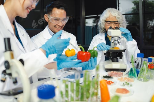 Preview: Control experts inspect the concentration of chemical residues.
