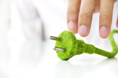 Preview: Green electric plug