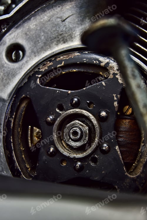 Preview: A picture of a pole wheel of a simson schwalbe