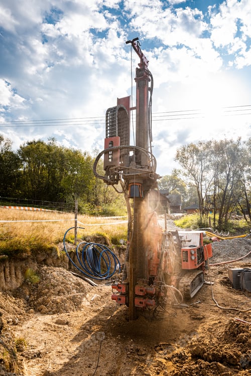 Preview: Drilling wells in the ground using a professional drill and machine
