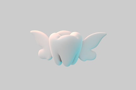 Preview: Flying tooth fairy cartoon style