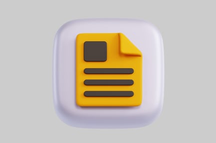 Preview: Cartoon document page rounded icon