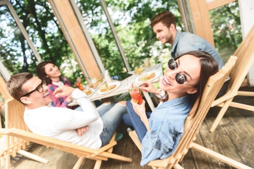 Preview: Happy Friends Having Lunch In Cafe
