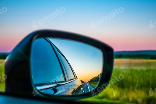 Preview: Sunset in the side mirror