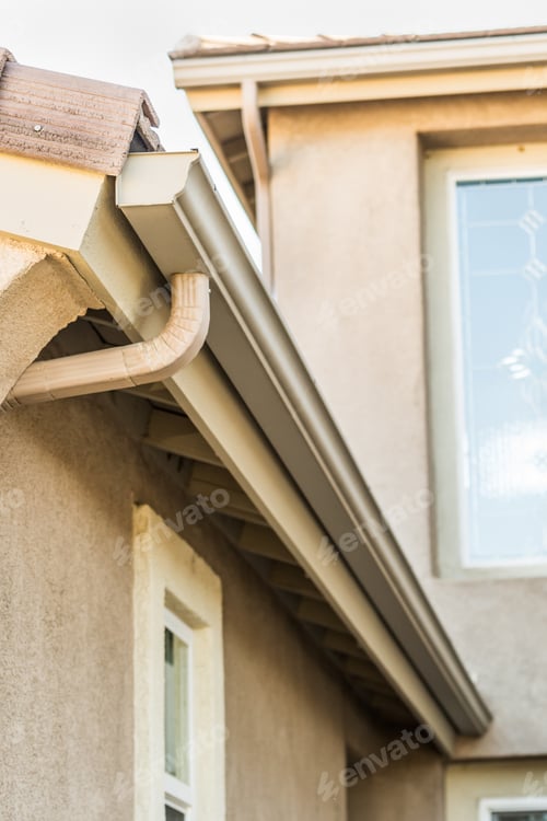 Preview: House with New Seamless Aluminum Rain Gutters