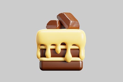 Preview: Cream cake with chocolate topping