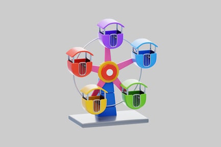 Preview: Colorful kids' ferris wheel ride