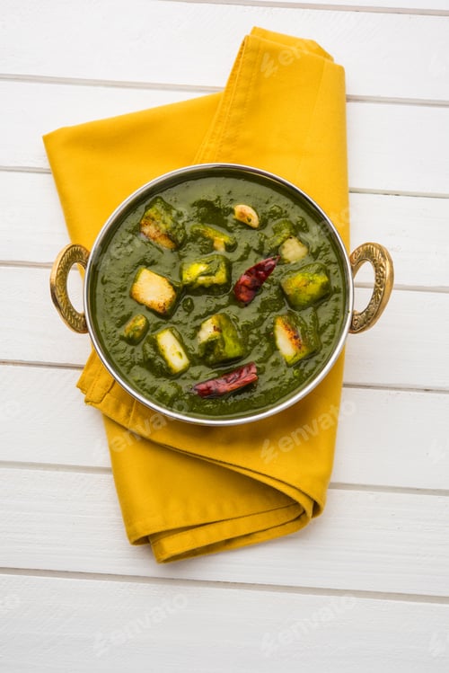 Preview: Indian style Palak Paneer Or Spinack Cottage Cheese Curry