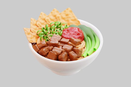 Preview: Indonesian Mie Ayam 3D Illustration