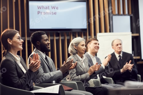 Preview: Audience meeting speaker at conference