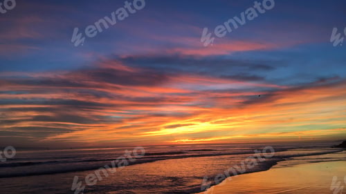 Preview: Relaxing sky view, beautiful pink sunset