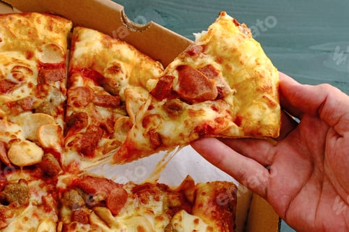 Preview: Slice of Pizza with meat topping