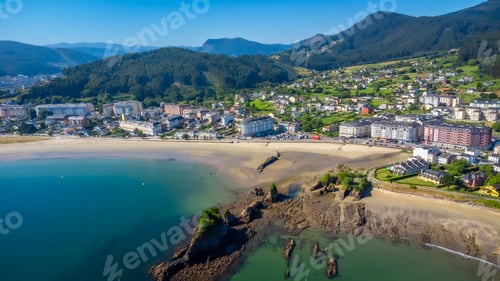 Preview: Covas beach embraces the picturesque town of viveiro in galicia, spain
