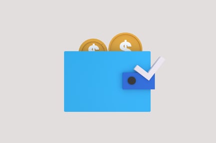 Preview: Wallet with Checkmark 3D Illustration