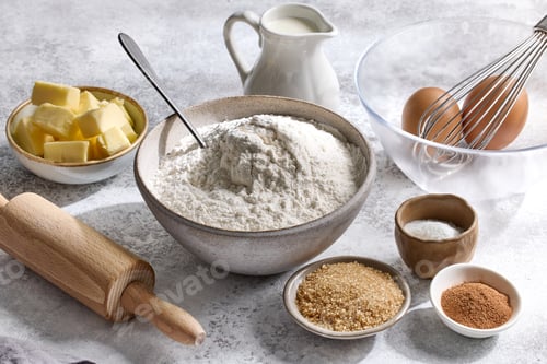 Preview: various baking ingredients