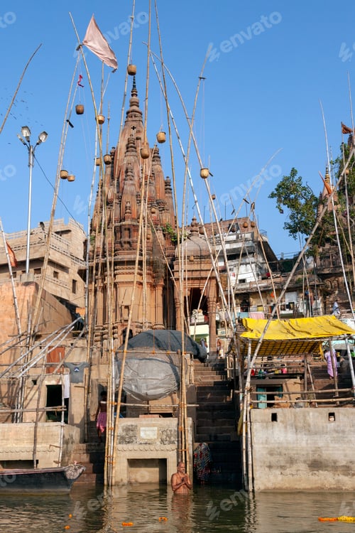 Preview: Hindu Ghats on the Holy River Ganges - Varanasi - India