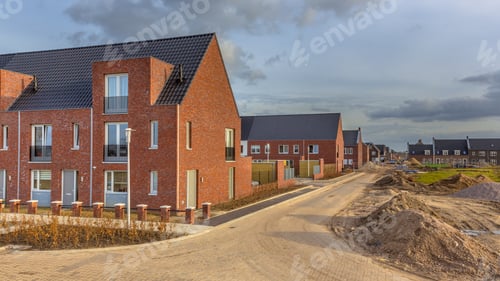 Preview: Newly built houses in modern street